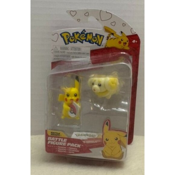 Pokémon Battle Figure Pack Featuring Pikachu & Yamper Collectible Toys - Picture 1 of 3